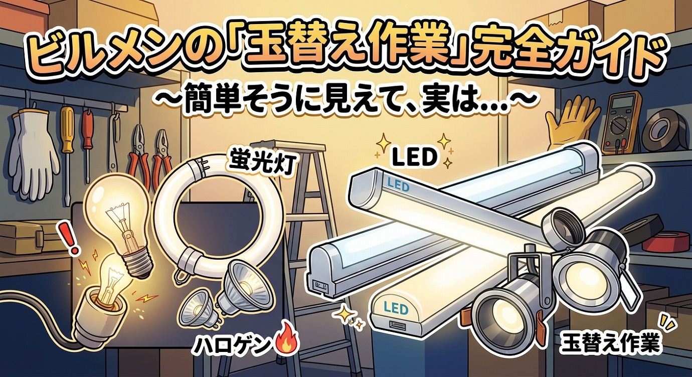 ビルメンの玉替作業について